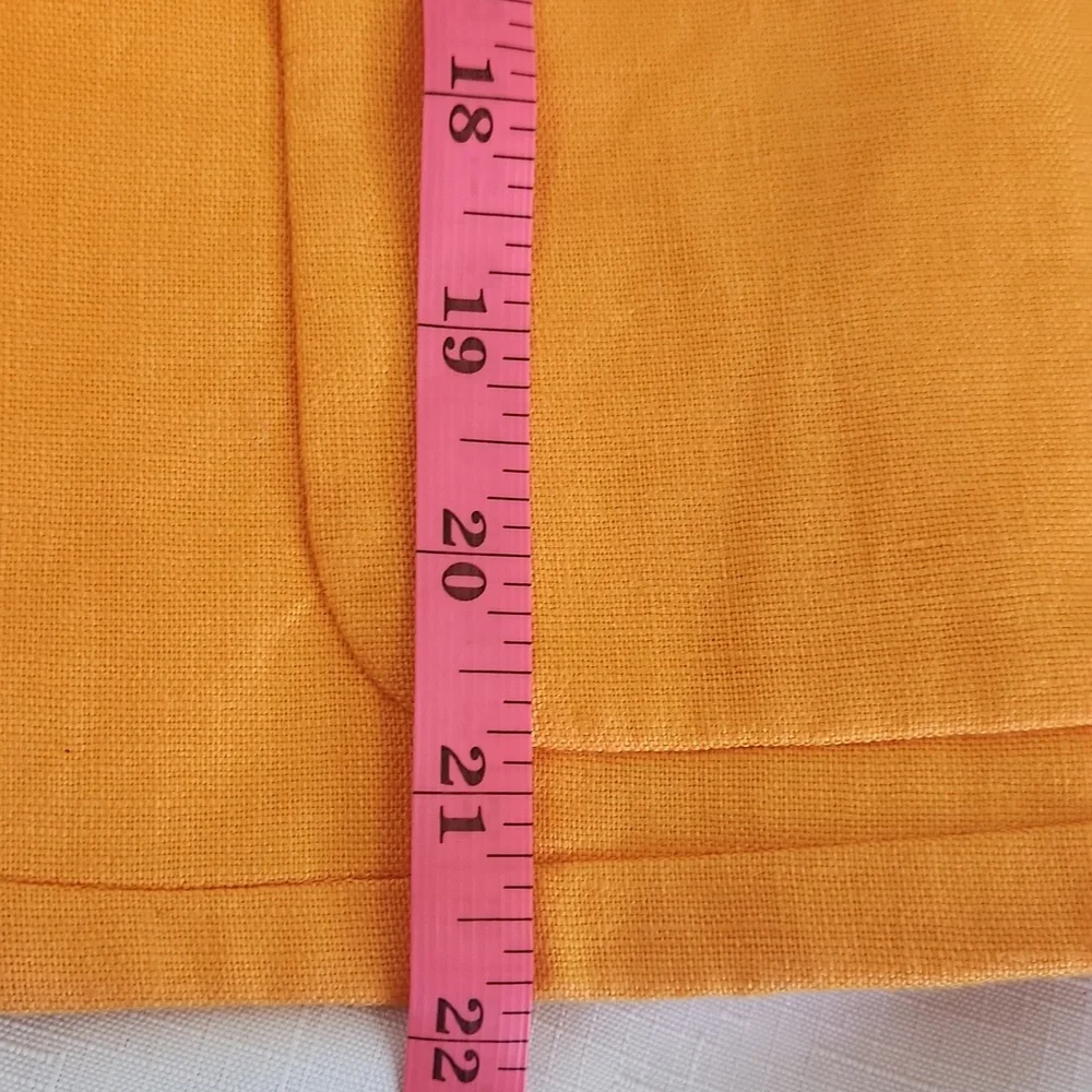 Lauren Ralph Lauren Hibicus Orange Linen Blazer. Size 6p - Picture 10 of 10
